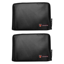 2 x feuerfester Aktenordner, Akkordeon-Dokumententaschen, 14,3 x 9,8 Zoll, A4-Größe, 12 Taschen