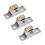 3pcs 1.6cm Dia Single Roller Window Pane Pulley Doors Wheel Silver + Gold 1