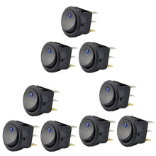 9Pc 12V 20A Rocker Toggle LED Light SPST -Off Control