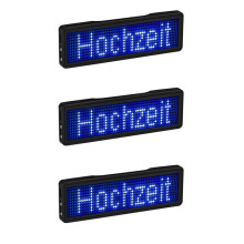 3X LED Naambadge Oplaadbaar Lichtbord DIY Programmeerbaar Scrollend Berichtenbord Display LED, Type 5