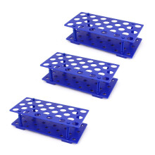 3X Soporte de Rack de Tubo de Ensayo CentríFugo de Plástico de Laboratorio, 28 Orificios, 17 mm de Diámetro, 15 Ml