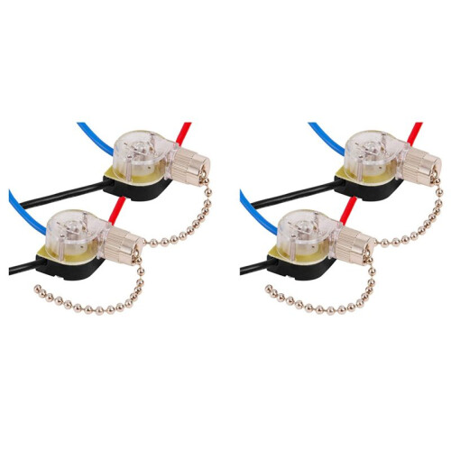 6Pack Ceiling Fan Light  ZE-110 Fan  3 Way Speed Fan  Ceiling Pull Chain  Replacement (Nickel)