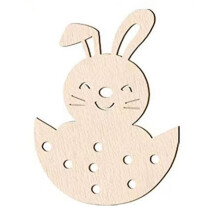70PCS Unfinished Blank Wood Cutout Wooden Easter Bunny Rabbit Shaped Wooden Easter DIY Wooden for Easter Spring