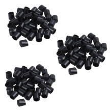 Gummikappen 120-Teilig Schwarz Gummi Rohrenden 10mm Rund