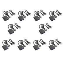 10X Micro- to VGA Adapter Cable 1080P Video Converter with Audio Jack USB Power Cable for  Camera Raspberry Pi 4