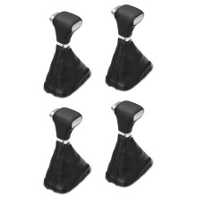 4X Car AT Car Gear Shift Knob Gaitor Shifter Lever Gear Stick Knob Leather Cover for Bora