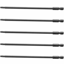 5X 1/4- Pouces Shank T20 Tournevis de Sécurité Magnétique Torx Embout 150mm Long