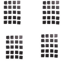 80Pcs Chaise Carrée Pied de Table Pied en Caoutchouc Couvre Protecteurs 25 mm x 25 mm