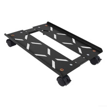 Adjustable Steel PC Tower Stand with 360 Swivel Wheels, Secure Support and Improved Airflow Design