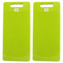 2X Plastic Rectangle Washboard Wash Clothes Board 50cm Long Red, Green, Random