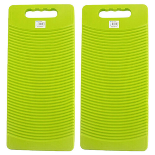 2X Plastic Rectangle Washboard Wash Clothes Board 50cm Long Red, Green,  Random 1