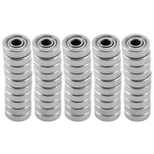 50Pcs Miniature Sealed Metal Shielded Metric Radial Bearing Model: 604 ZZ 4X12X4MM