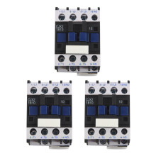 3X Power AC Contactor 1NO AC 220V 50/60Hz Coil Motor  Relay 32A 3-Phase-Pole