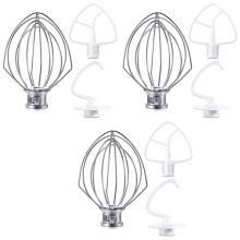 Blender Kit for K45DH Dough Hook,K45WW Wire Whip,K45B Coated Flat Blade Scraper,9 Pcs Bowl Vertical Mixer Repair Kit