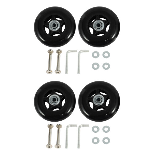 4 Set Luggage Suitcase Replacement Wheels OD 80mm