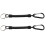 2X Key Ring, with Carabiner and Spiral Cable, 13 cm, Random Color 1