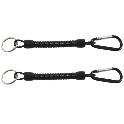 2X Key , con Moschettone E Cavo A Spirale, 13 cm, Colore Casuale