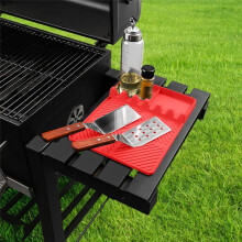 Grillzubehör, Werkzeuge für Seitenablage, Matte, Grillunterlage, Grill, Küchentheke, Spatel, Silikonmatte, Rot, Klein