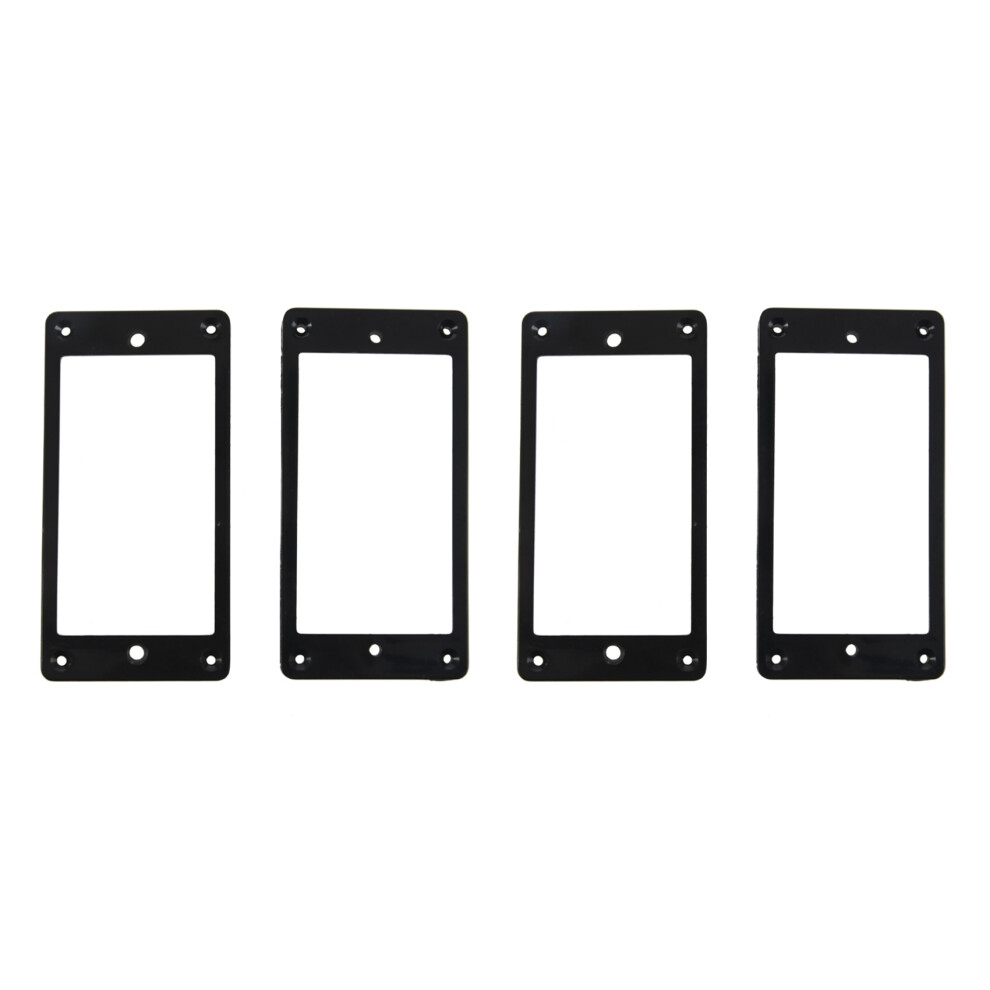 4Pcs Flat Humbucker Pickup Mounting Ring Frame Abs For Electric Guitar 6033075649045