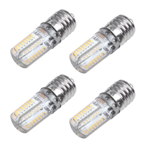4X E17 Socket 5W 64 LED Lamp Bulb 3014 SMD Light Warm White AC 110V-220V