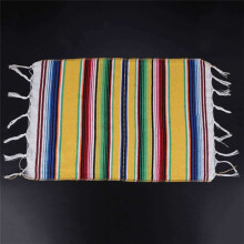24x Mexikanische Tisch Tisch Sets, Fringe Decke Tisch LäUfer 12 x 16 Zoll (Zufällige Farbe Tisch Sets)