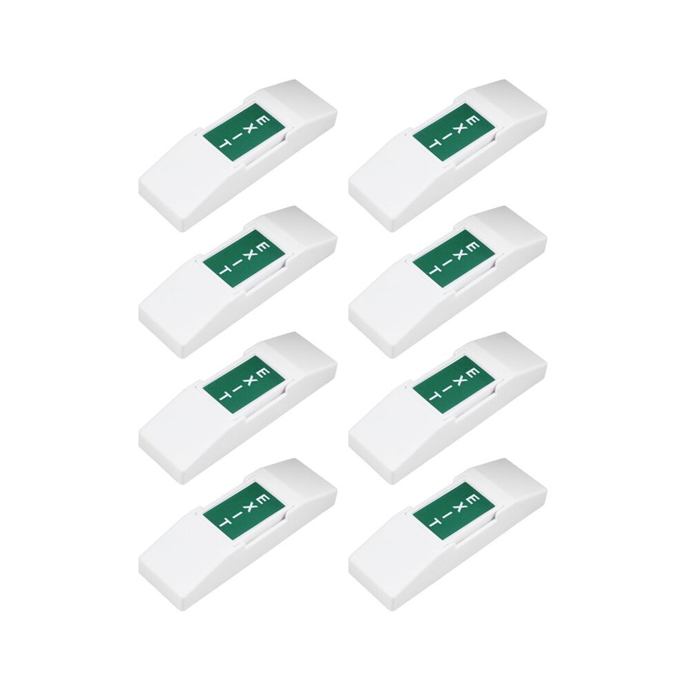 8X Electric Door Emergency Exit Closed Momentary Push Button White/Green 6033457961871