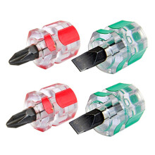 2X  Short Stubby Phillips Slotted Screwdriver Set