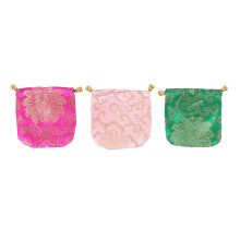 48Pcs Silk Brocade Jewelry Pouch Bag, Drawstring Coin Purse,Gift Bag Value Set