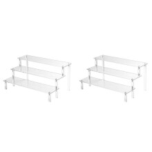 2X Acryl-Hebeständer, 3-Lagiger Parfüm-/Tuchständer, Charaktermodell-Ständer, Dessertständer
