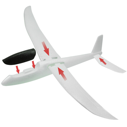 2X 99CM EPP Foam Hand Throwing Aircraft (Sticker) 706 2