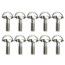 10X Long 1/4 inch D-Ring Screw Stainless Steel for Camera Tripod Quick Release Plate Silver