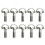 10X Long 1/4 inch D- Screw Stainless Steel for Camera Tripod Quick Release Plate Silver 1