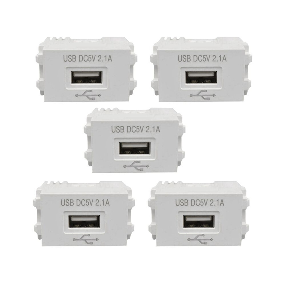 5X Phone Charging Panel Usb Power Module 220V Socket 5V Transformer 2.1A Usb Charging Power Socket Switching Adapter 6032296078467