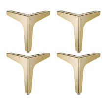 Gold Metal Sofa Legs 13cm, Triangle Diamond Design Furniture Legs, 4pcs Replacement Table Legs