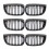 3 Pair Front Kidney Double  Grille Sport Grill Replacement for- E81 E87 E88 1 Series 2004-2007 GLOSS BLACK 1
