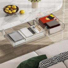Paper Plate Holder, Under Cabinet Drawer Organizer, Plastic Storage Organizer for Kitchen Cabinet, Cabinet Accessories-A