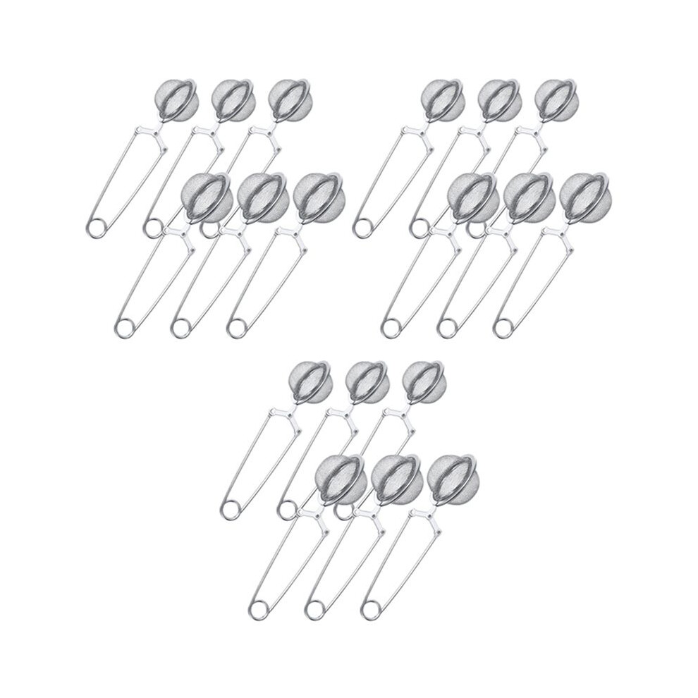 18Pcs Tea Infuser Loose Leaf Tea Snap Tea Strainer Spoon Stainless Steel Tea Filter Steeper With Handle 6031031934440