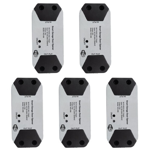 5X WiFi   Garage Door Opener Controller Work with  SmartLife/Tuya APP Control No Hub Require,EU Plug