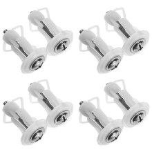 8Pcs Top Fix Toilet Cover Screws Well Nut Pan Fixing WC Blind Hole Fitting Kit for Universal Toilet Hinges