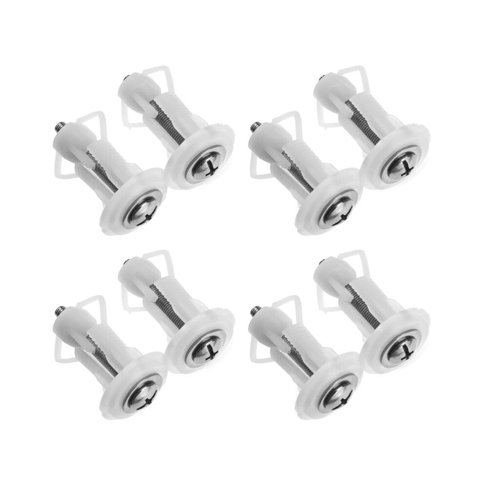 8Pcs Top Fix Toilet Cover Screws Well Nut Pan Fixing Wc Blind Hole Fitting Kit For Universal Toilet Hinges 6031357708299