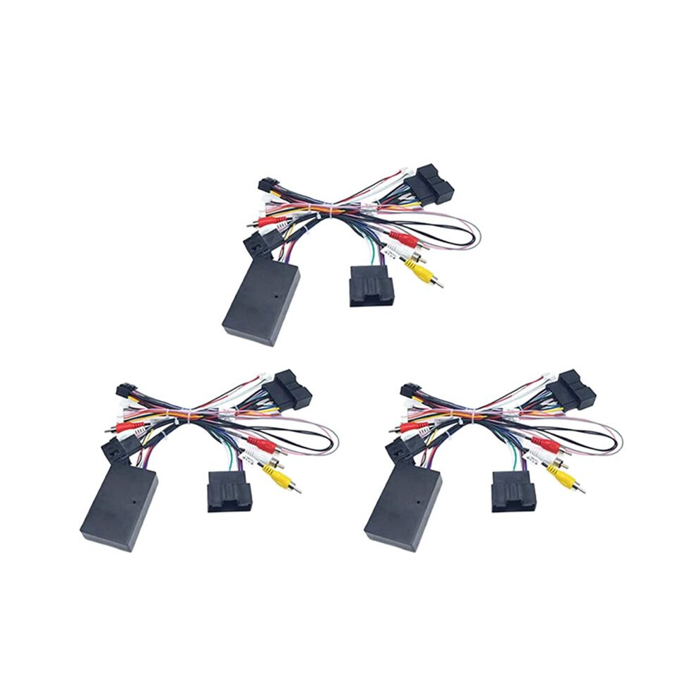 3X Car 16Pin Audio Power Cord Radio Wiring Harness With Canbus Box For Focus F150 Ranger 2012-2015 6032298749693