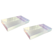 2X Acrylique Transparent Plateau de Tasse D'Eau Tasse de Thé Plateau de Rangement de Bijoux
