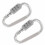 2X with Combination Padlock 3 Digits Numbers Padlock Carabiners Silver 1