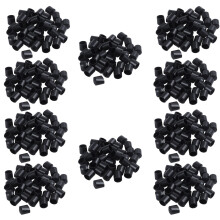 Rubber Caps 400-Piece Black Rubber Tube Ends 10mm Round