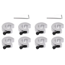 Linear Rail Limit Fixing Rings, 8pcs 12mm SBR12 Linear Rail Stop Collars Anti-Collision Block Stopper Fixing Rings