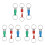 9pcs Quick Release Detachable Keychain, Double Rings Pull Apart Keychain, Spring Split Snap Seperate Keychain 1