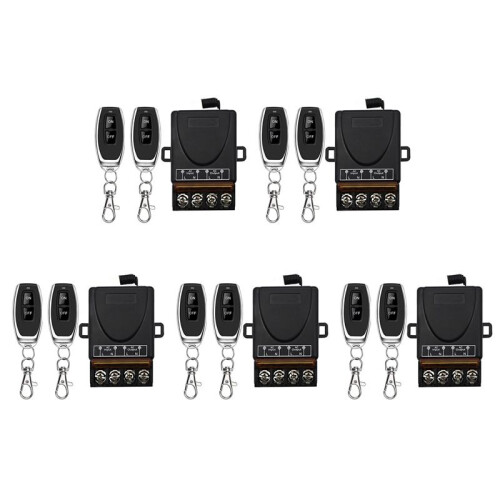 5X AC 220V 30A 1CH 433MHz Wireless Remote Control  RF Relay Receiver + Off/ Transmitter