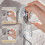 2PCS Rotating Suction Cup Storage Rack Bathroom Non Perforated Wall Mounted Organizing and Storage Box Transparent,L 6