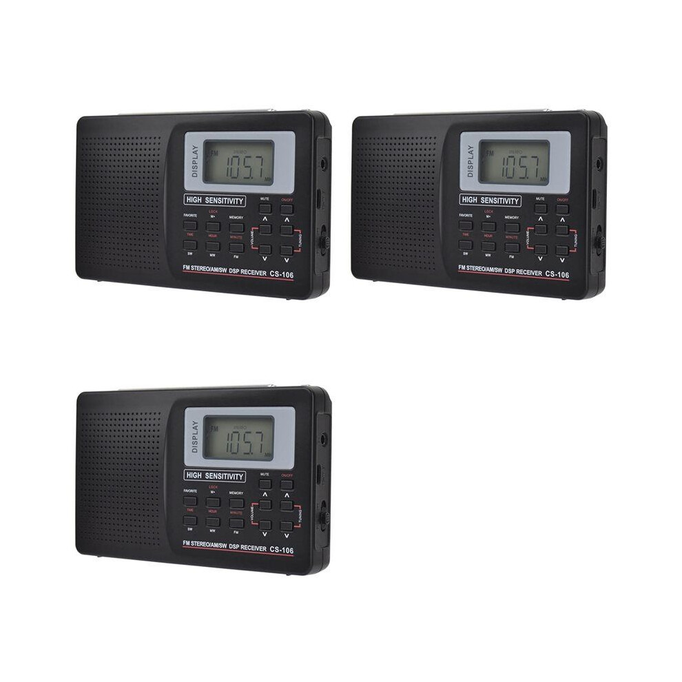 3X Full Band Radio Am/Sw/Fm Radio Full Frequency Receiver Receiving Fm Radio With Timing Alarm Clock Portable Radio 6032985024188
