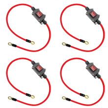 4X DC12V Inline Wire  DC12-24V DPST Dual Side Wiring  25A IP65 with /Off Quick Connect/Disconnect